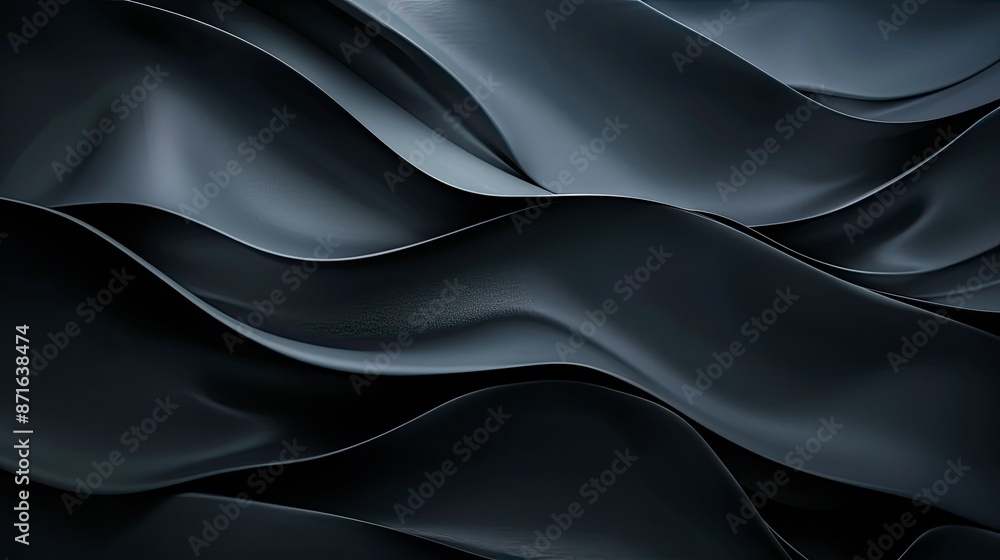 Aufkleber abstract black background with a smooth texture, creating a sleek and modern aesthetic