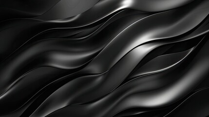 Obraz premium Abstract black background with a sleek texture, ideal for contemporary digital artwork