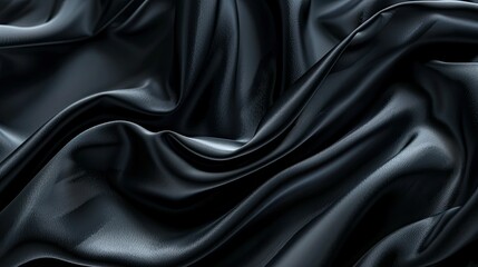 Fototapeta premium Abstract black background with a smooth texture, creating a sleek and modern aesthetic