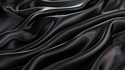 Fototapeta premium Abstract black background with a smooth texture, creating a sleek and modern aesthetic
