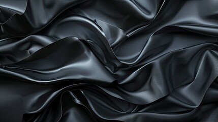 Obraz premium Abstract black surface with a smooth finish, perfect for contemporary design concepts