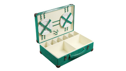 Empty Picnic suitcase, 3d render