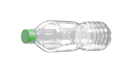 A bottle of water, the idea is to recycle plastic bottles, think green, 3d render