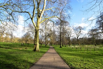 ヨーロッパ・イギリスの昼下がりの公園
