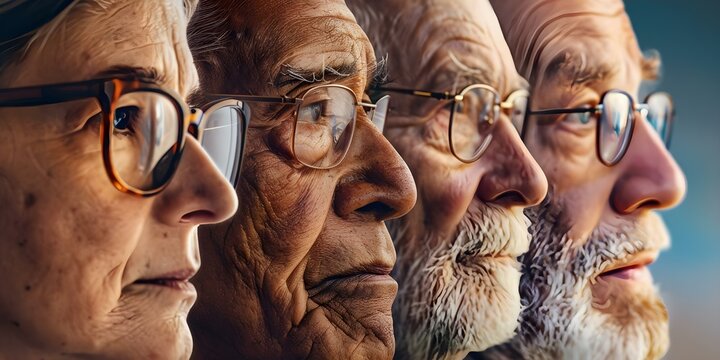 Diverse Aging Populations Reflecting Global Trends and Societal Impacts. Concept Aging Trends, Global Diversity, Societal Impacts, Diverse Populations
