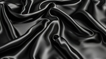 Fototapeta premium Close-up of smooth black texture, suitable for creating elegant and modern visual compositions