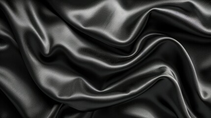 Fototapeta premium Close-up of smooth black texture, suitable for creating elegant and modern visual compositions