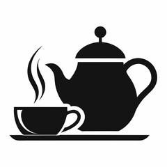 
     Tea house logo vector illustration.
