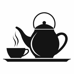 
     Tea house logo vector illustration.
