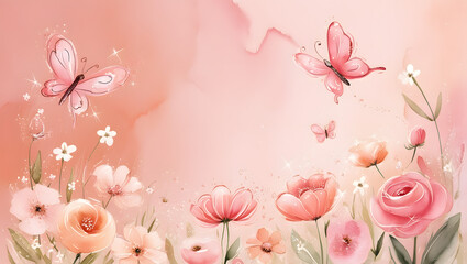 Fototapeta premium background with flowers 3
