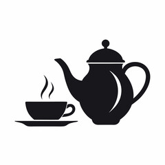 
     Tea house logo vector illustration.
