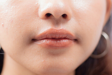 Fototapeta premium Beauty Asian Woman Lip