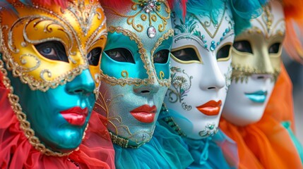 Colorful venetian masks