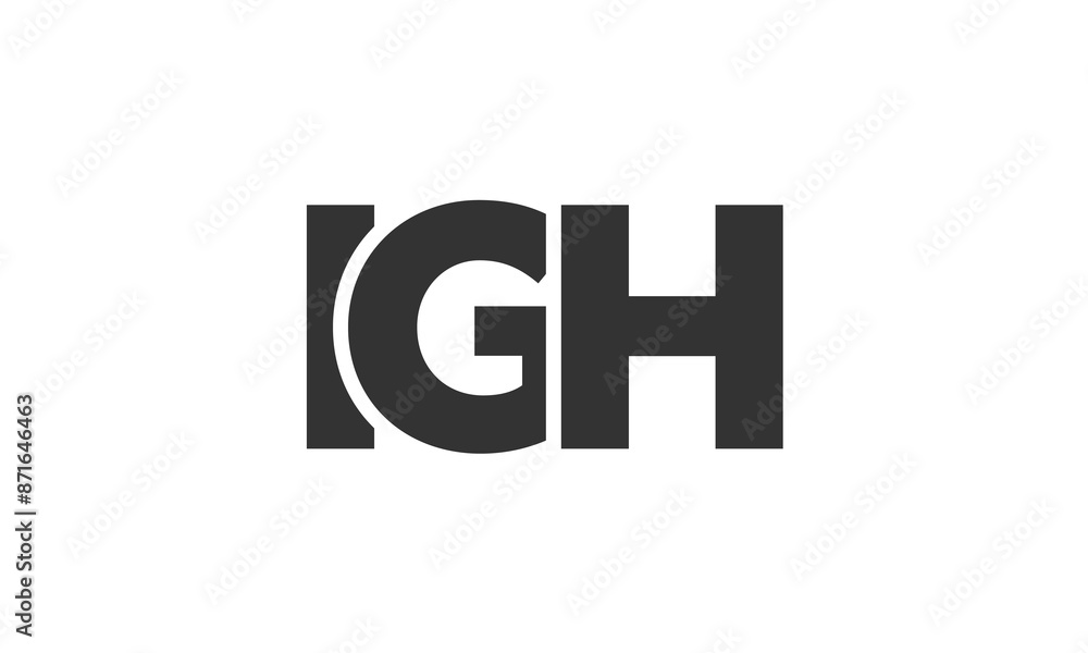 Fototapete igh logo design template with strong and modern bold text. initial based vector logotype featuring s