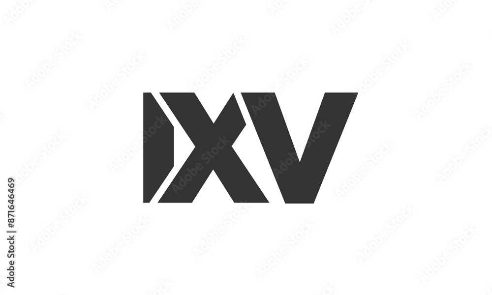 Poster ixv logo design template with strong and modern bold text. initial based vector logotype featuring s