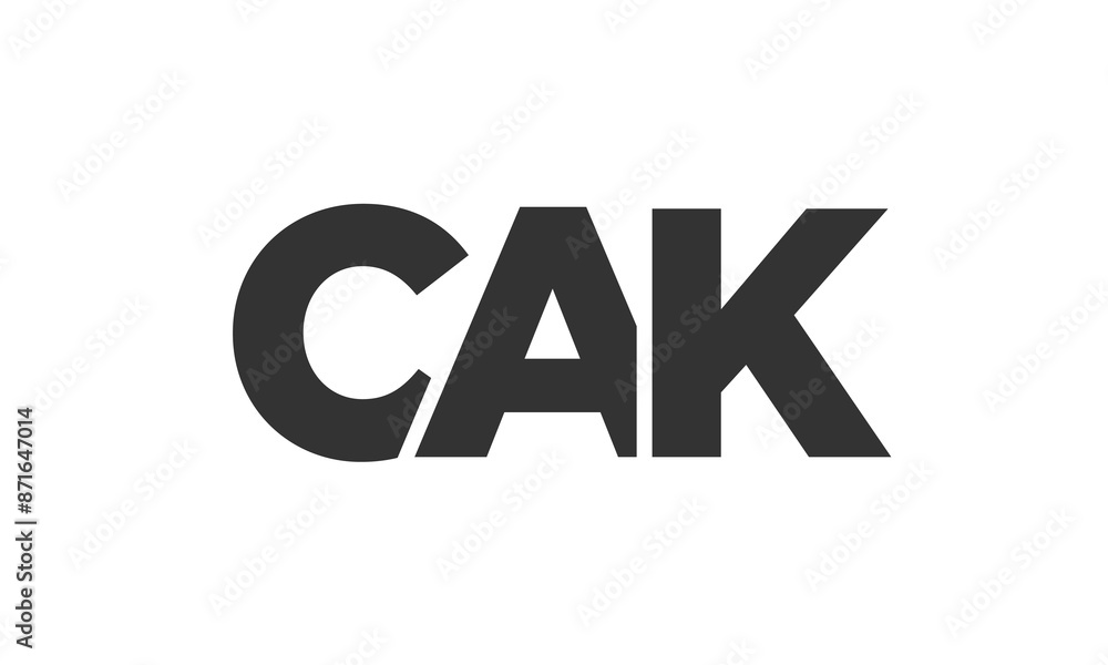 Poster cak logo design template with strong and modern bold text. initial based vector logotype featuring s