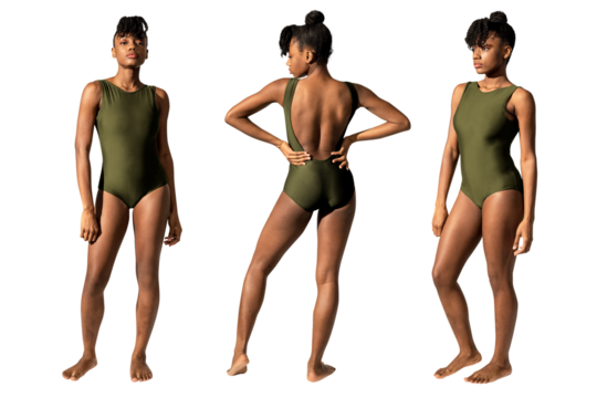 Woman in swimsuit png mockup one-piece summer apparel set - Powered by Adobe