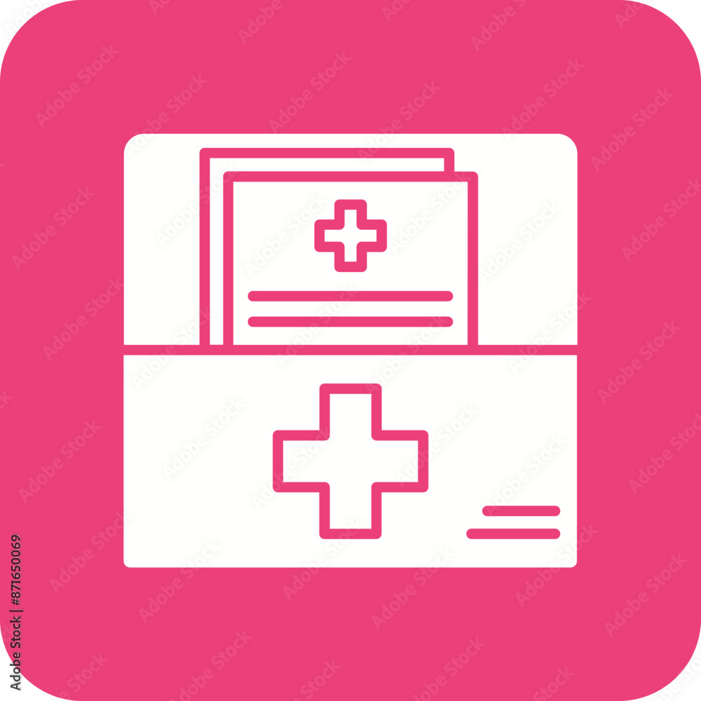 Sticker Medical file Icon