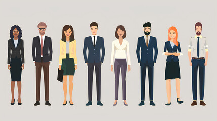 Obraz premium Vector collection of business people