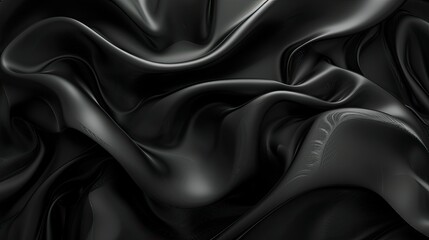 Fototapeta premium Smooth black abstract texture, providing a minimalist and versatile background for visuals