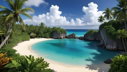 Fototapeta na wymiar attractive look of Paradise