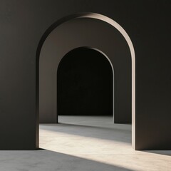 Minimalistic display niche with natural lighting