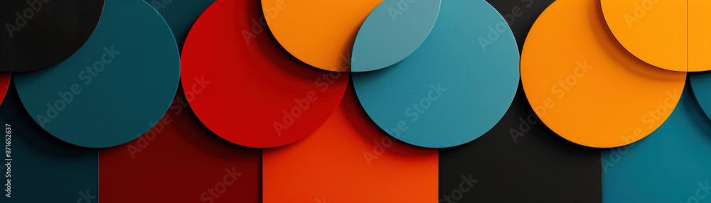 Poster a colorful image of circles in various colors and sizes