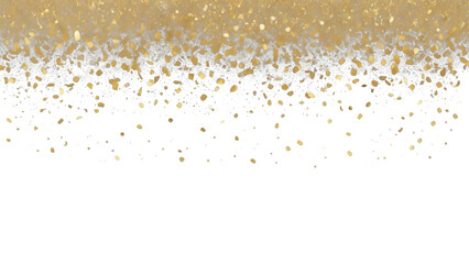 Generative AI. Gold glitter Confetti Texture on Transparent Background