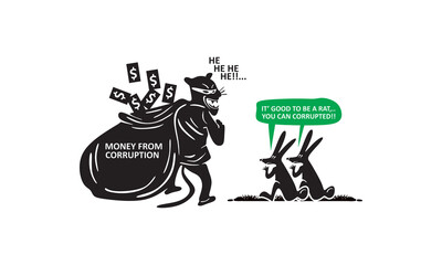 MONEY FROM CORRUPTIONS LOGO, vector illustrations
