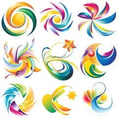 Obraz premium Abstract Colorful Logo Design Elements