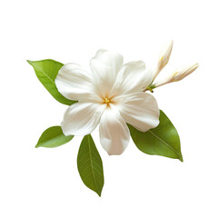 Beautiful jasmine flower flat lay, top view