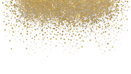 Generative AI. Gold glitter Confetti Texture on Transparent Background