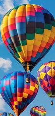 A colorful hot air balloon festival