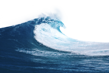 Ocean wave png border, transparent background