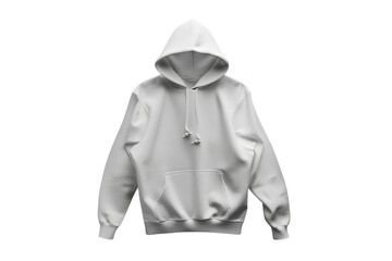 plain white classic Hoodie , front view mockup ,isolated on transparent background