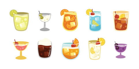 Cocktail Vector Set