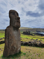 the Ahu Tongariki, Easter island, Chile