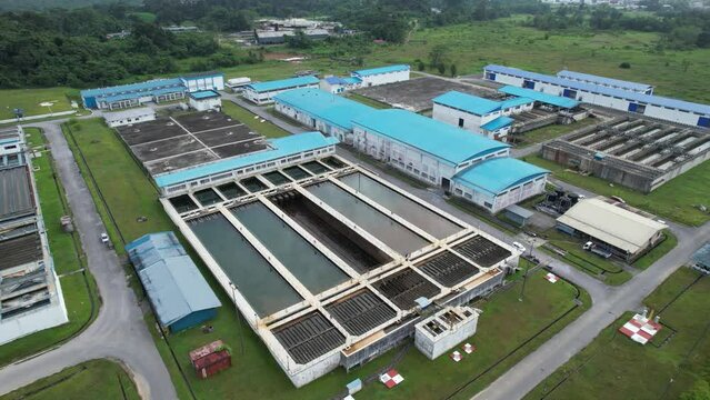 Batu Kitang, Malaysia - July 3 2024: The Water Treatment Plant