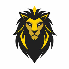 Premium Black Golden Aura Lion Logo Vector Elegance and Luxury in Every Shape