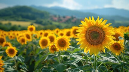 A blank canvas showcasing EnrouteFrance's stunning landscapes, from sunflower fields to rolling hills