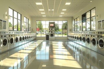 Obraz premium Laundry service area professional photography