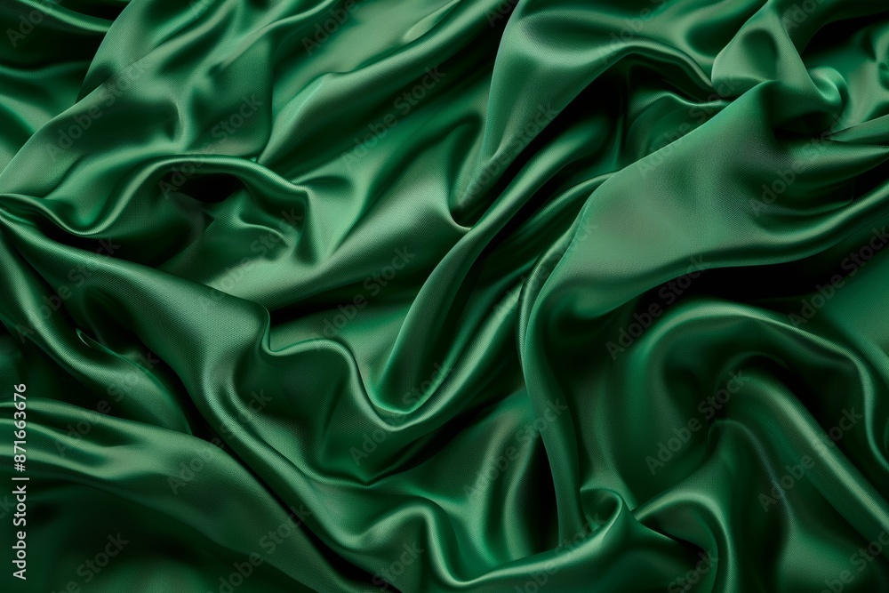 Poster the texture of dark green fabric cloth serves as a background and design element for art work, addin