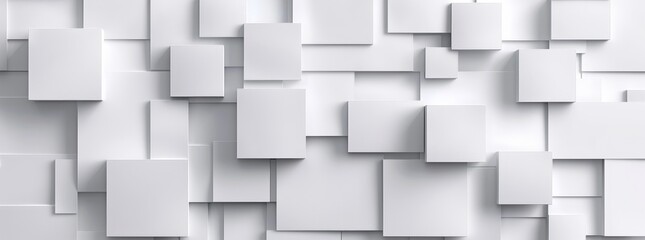 The background wallpaper banner is a random block of white cube boxes shifted in different directions