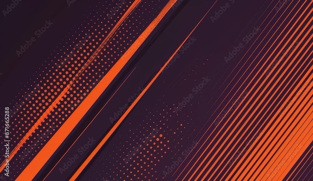 Aufkleber a duotone and halftone texture background with a synthwave gradient pattern design element.