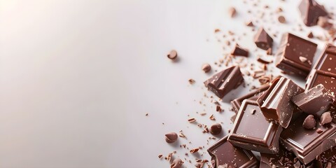 Chocolate Flood Background for World Chocolate Day Celebration. Concept World Chocolate Day, Chocolate Lovers, Chocolate Treats, Sweet Indulgence, Decadent Delights