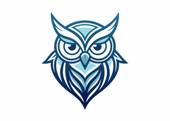 Minimalist Owl Outline Logo Design: Simple, Elegant, Clean Lines, Expressive, Symmetrical, Monochromatic Owl Icon, Modern Branding