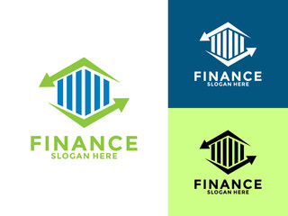 Modern logo concept design for digital finance technology, financial business logo concepts