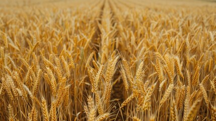 Fototapeta premium Field of ripe wheat in summer