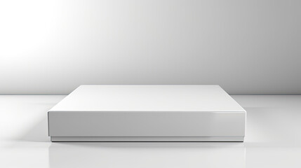 White box on white background.