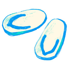 Flip flop doodle png sticker, transparent background